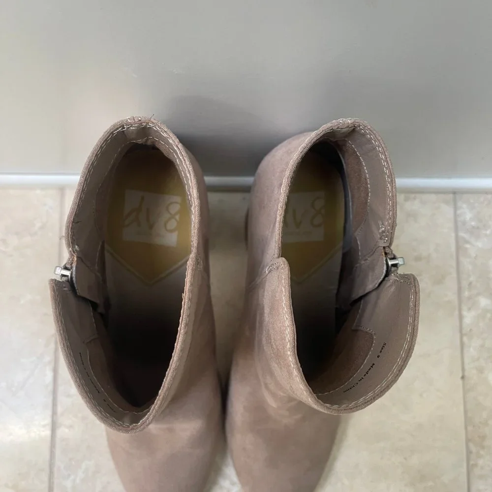 DV8 Resley Faux Suede Bootie, Size 9, Taupe - only worn 1-2 times!